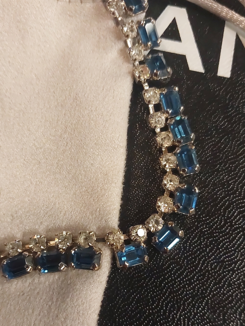 Blue Crystal Tennis Necklace